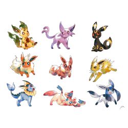 All 27 Types Eevee Evolutions - Eeveelutions