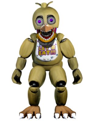 Fixed Nightmare Chica, My own Custom animatronic and inky designs 2.0