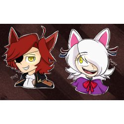 Mangle, F.Foxy & Lolbit male & female w/ anime character creator