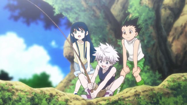 Killua and Gon avoid Hisoka 