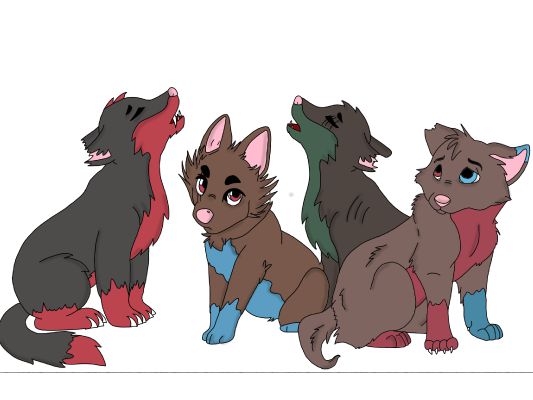 anime wolf pup drawings