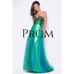 strapless open back dress Low-Back Sparkly Tight Long Prom Dress: CLBD4001 Emerald / XSmall main image 1