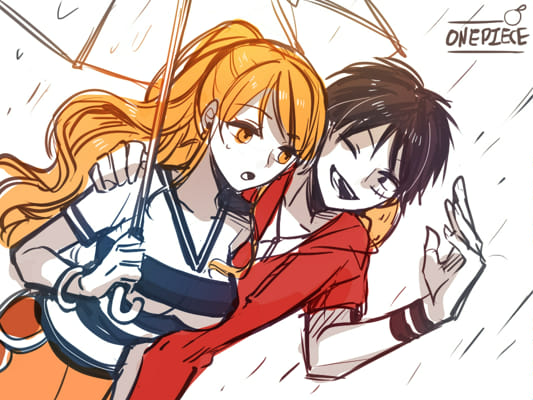 One piece luffy and nami