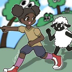 Amanda and Wooly! (From Amanda The Adventurer) With my friend u