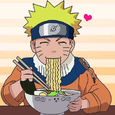 anime characters eating ramen icons