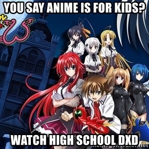 I Personally Wouldn't Let My Kids Watch Highschool DxD, But Then Again I  Did Start Watching Fan Service Anime (And Anime In General) At 11 Myself. :  r/facepalm