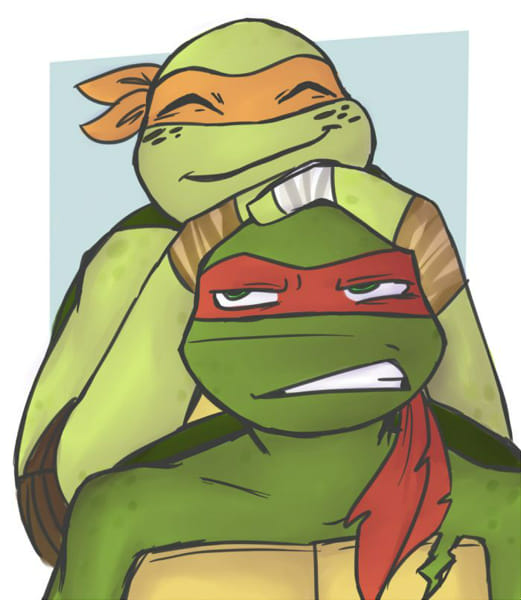 Pin en TMNT raph x leo kiss