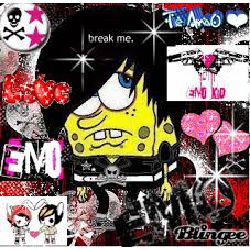 SpongeBob Emo  Emo cartoons, Emo, Blingee emo