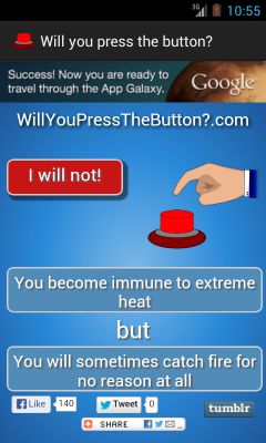 The hardest Will You Press The Button? Question