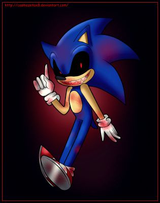 Dark sonic exe  Sonic, Fan art, Character