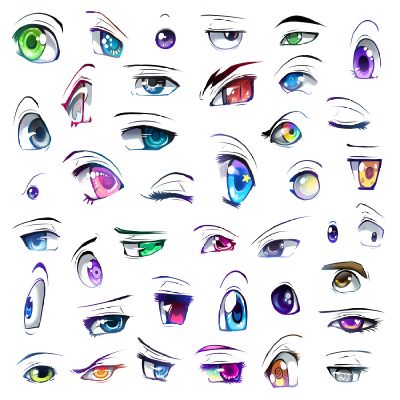 Anime, Eyes, And Tutorial Image - Digital Art Anime Eyes Transparent PNG -  500x380 - Free Download on NicePNG