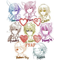 FNaF Human: Characters :D by Lolikuro on DeviantArt