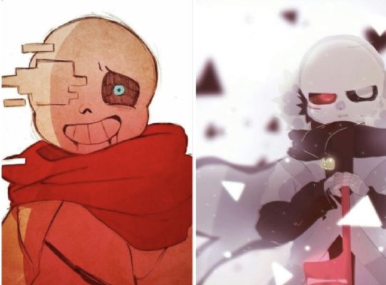 Cross!Sans (XTale) vs Geno!Sans (AfterTale) (Animation) on Make a GIF