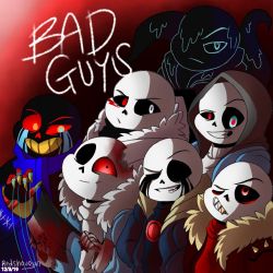 Au Sans x Reader Oneshots - Good Sanses x Insane Fem Reader x Evil