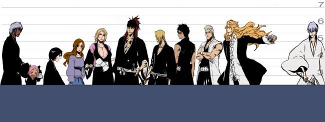 BLEACH  Characters Height Comparison 