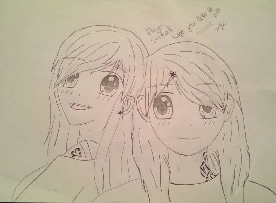 Hand drawn two schoolgirls friends Stock Vector by ©OlgaTropinina 78416556