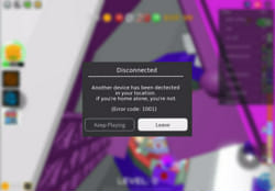 Roblox: I got error 1001 