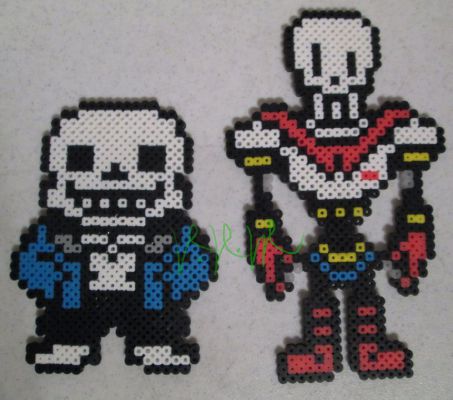 Undertale Perler Bead Pixel Art - Sans, Papyrus, Toriel, Undyne