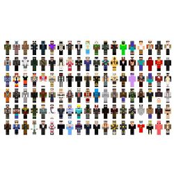 famous minecraft youtubers skins