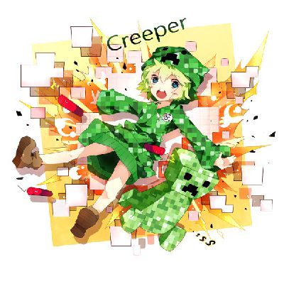 anime creeper and enderman