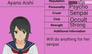 Ayano Aishi (Yandere-Chan) Personality Type, MBTI - Which Personality?