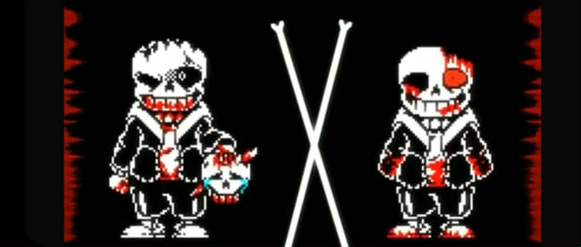 Insanity sans vs horror sans(batalha de insanos)