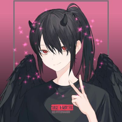 AI Image Generator: Demon slayer oc male with long black hair, green eyes,  and a black kimono with red stripes