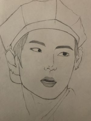 Buy BTS V kim Taehyung Tattoos Pencil Sketch A6 Art Print drawing, K-pop,  Gift, ARMY Online in India - Etsy