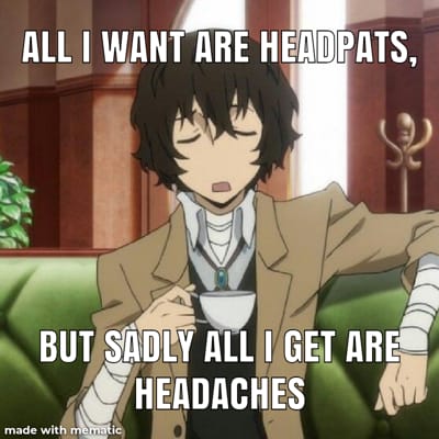 Gimmie that hair dazai >:(  Anime funny, Really funny memes, Saiki