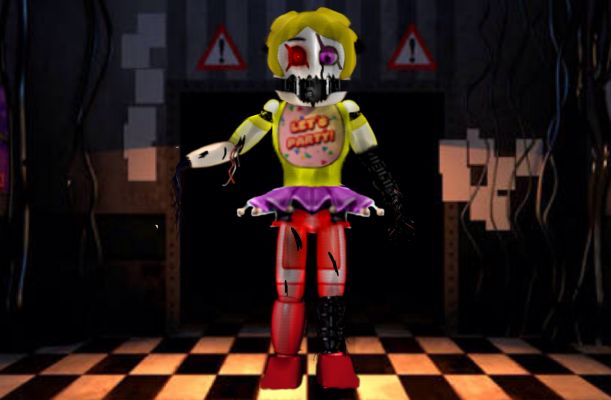 Fnaf 1 Unwithered Chica, My own Custom Animatronic and inky designs/Edits