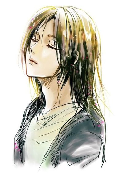 Image of Eren Yeager long hair wind blowing