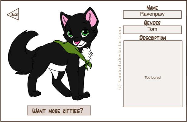 Warrior Cat Designs — Ravenpaw