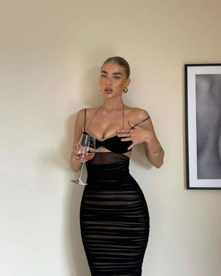 Choose some girly related things and get a Victoria's secret outfit