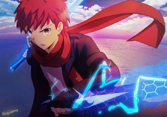 In Fate, why is EMIYA's hair white while Shirou's is red? - Quora