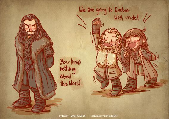 the hobbit dwarves drawing