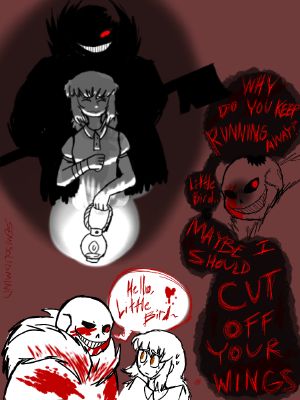 Horrortale!Sans x Freaked Out! Reader 