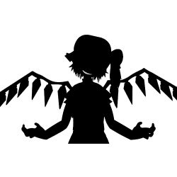 Silhouette head boy anime avatar image Royalty Free Vector