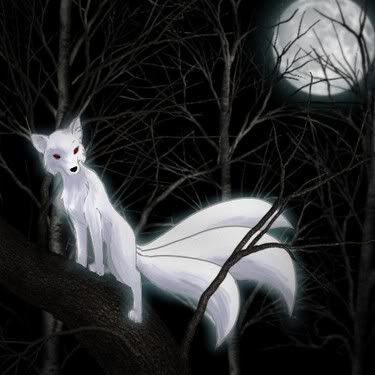 anime white fox demon