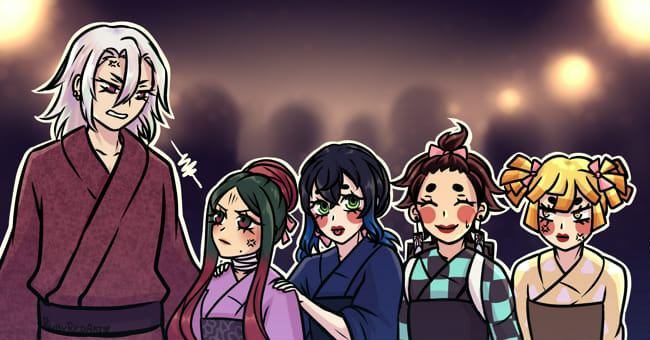 BITE ME  my wife and i have had our kimetsu no yaiba ocs