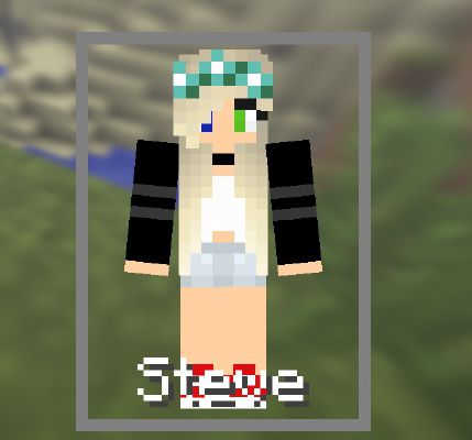 Herobrine Girl with Hood and Blue Hair Fox Minecraft Skin