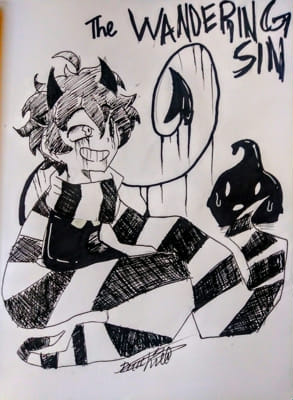 Bendy And The Ink Machine Art Theft Is A Terrible Sin Bath Towel