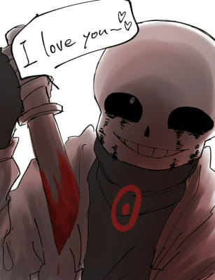 Killer!Sans is canonicaly a flirt and romantic #killersans #thebadsans