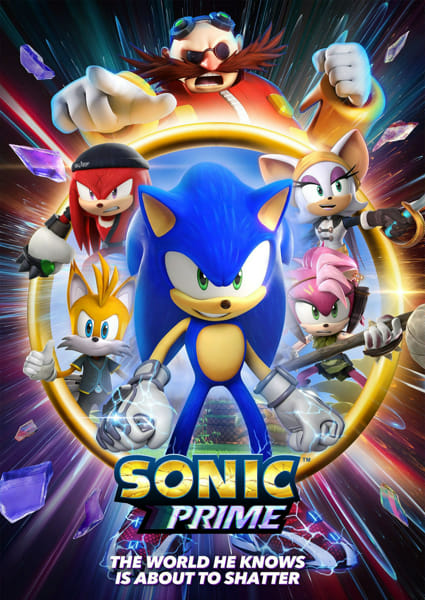 Sonic The Hedgehog Sonic Prime Sonic, Sails Tails & Batten Rouge Mini  Figure 3-Pack (No Place) 