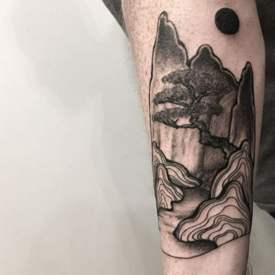 garlic scape tattoo