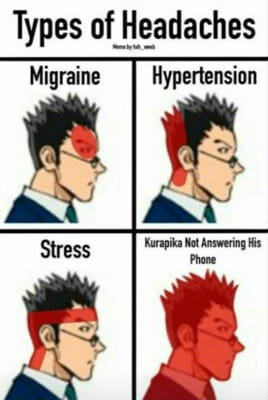 meme but with Leorio and Kurapika