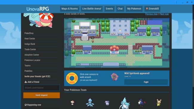 UnovaRPG Online Game, Eventos Pokémon