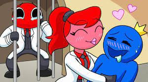 RAINBOW FRIENDS but BLUE STEALS RED'S GIRLFRIEND! Sad Origin Story