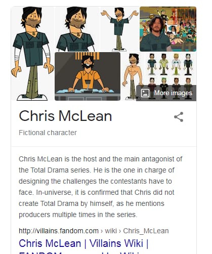 Chris McLean, Wiki Drama Total