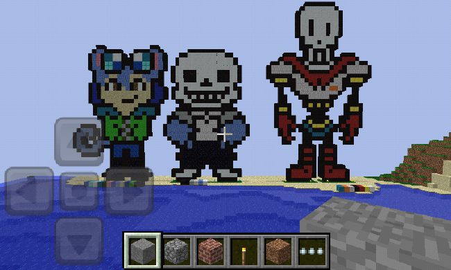 How To Build SANS Pixel Art In Minecraft 