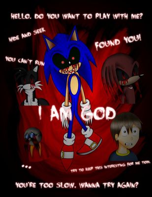 Made the “I am god” animation for Sonic.exe's new sprites : r